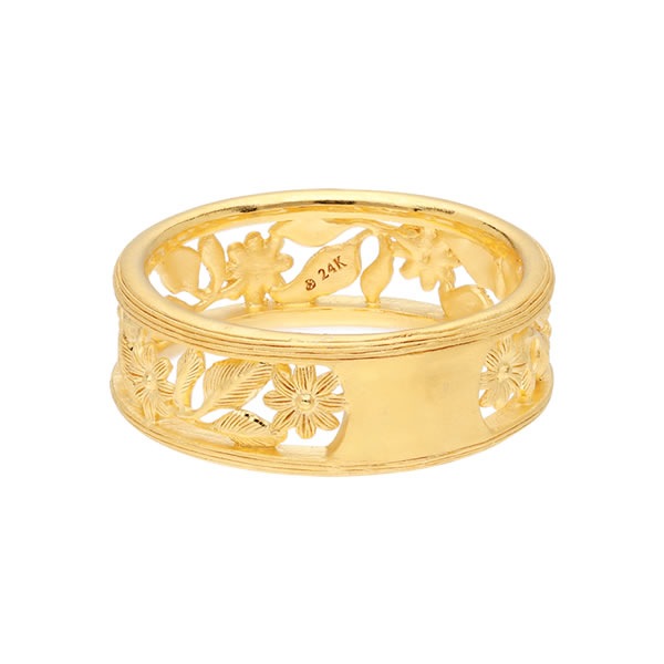 可憐なコスモス 純金リング(幅7ミリ)｜レディース,リング商品｜PRIMA