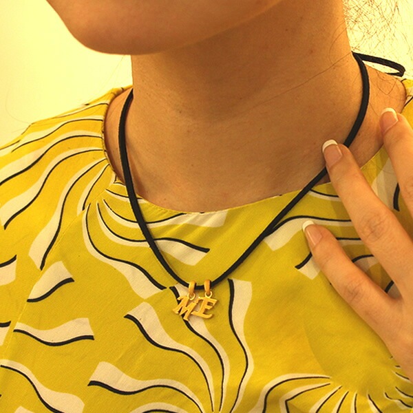 イニシャルアルファベット14種類 純金イニシャルペンダント