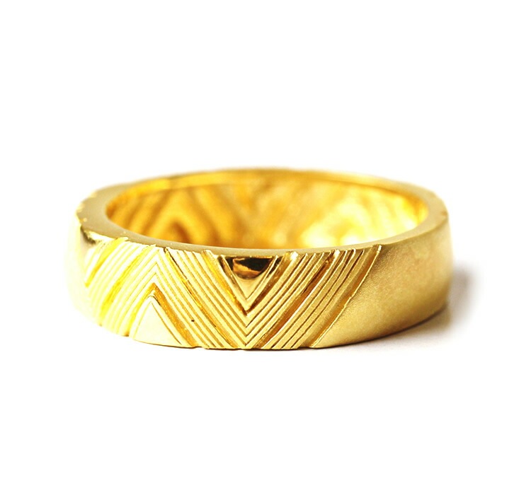 メンズ＞幾何学模様 純金リング｜メンズ,リング商品｜PRIMA GOLD