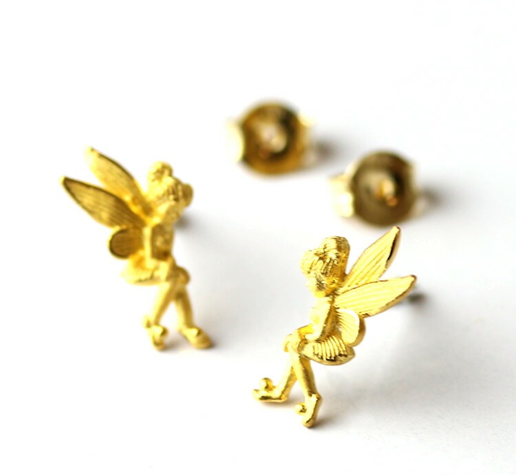 妖精モチーフ 純金ピアス