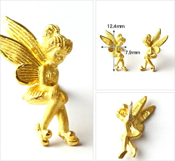 妖精モチーフ 純金ピアス