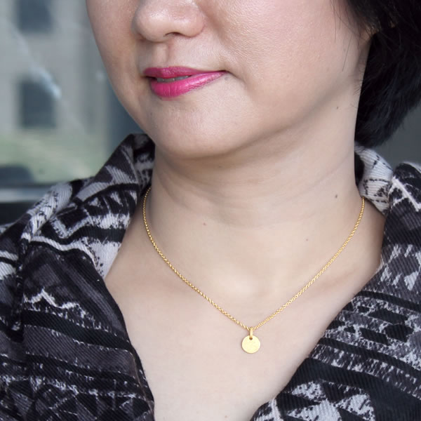 イニシャル・アルファベット(A～Z) 純金ペンダント