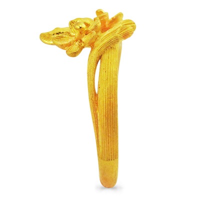 アーティスティックなシルエット 純金リング