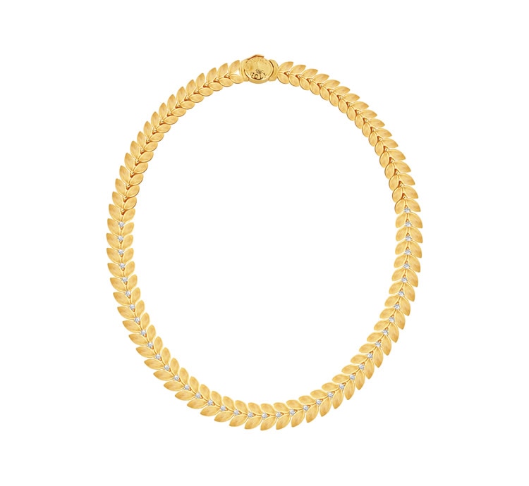 ロイヤル・ローレル 純金ダイヤモンドネックレス - Royal Collection Line