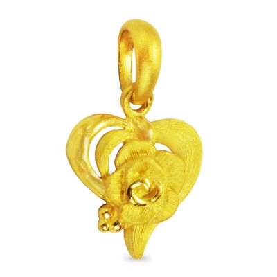 エレガントなデザイン 純金ペンダント