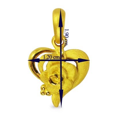 エレガントなデザイン 純金ペンダント