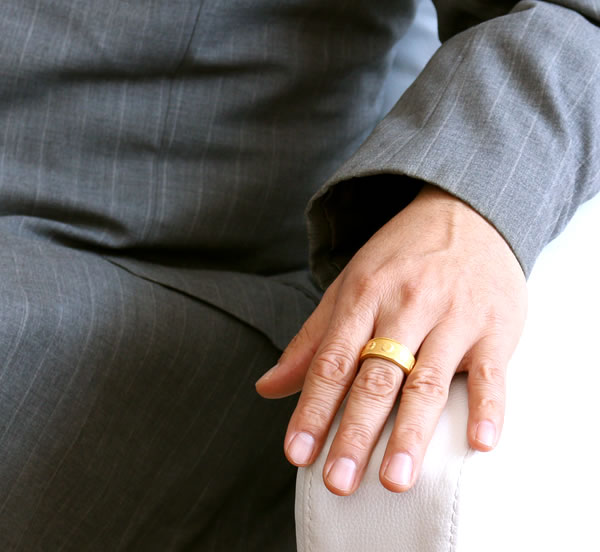 メンズ＞ネジ模様 ラブ 純金リング｜メンズ,リング商品｜PRIMA GOLD