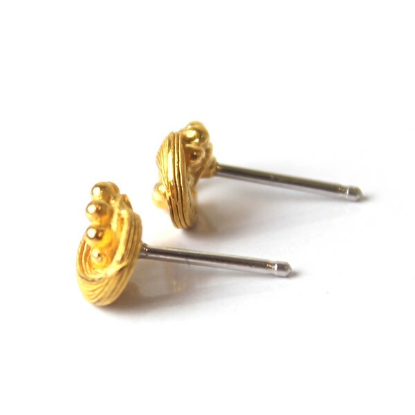 ヘアライン 純金ピアス