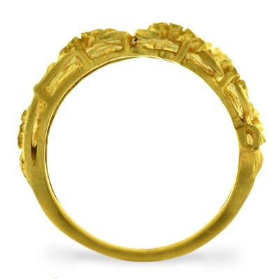 様々なスタイルに似合うデザイン 純金リング