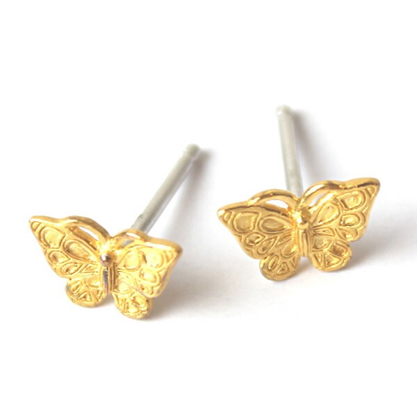 蝶モチーフ(Sサイズ) 純金ピアス