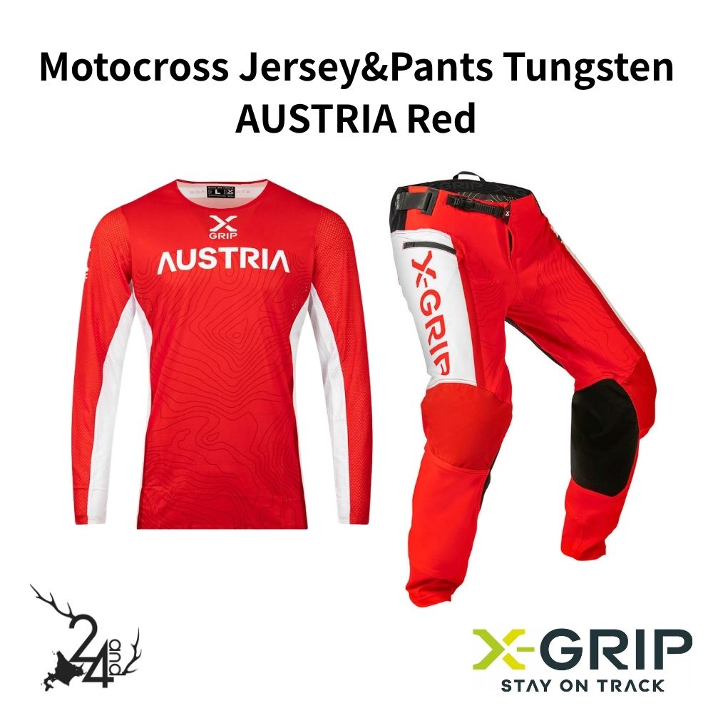 [X-GRIP] オフロードジャージ&パンツ Tungsten - SIXDAYS 2025 TEAM AUSTRIA  red