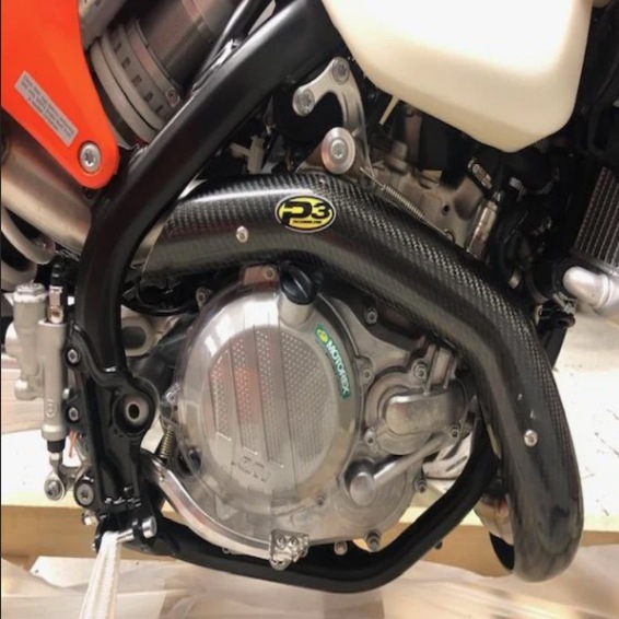 P3 carbon] ヒートシールド KTM 450&500 EXC-F 2020-2023 | Husqvarna