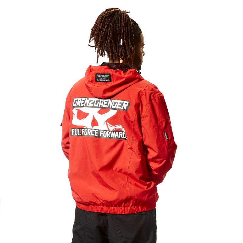grenzgaenger ウィンドブレーカー GRENZGAENGER] Windbreaker ウインドブレーカー リスキーレッド