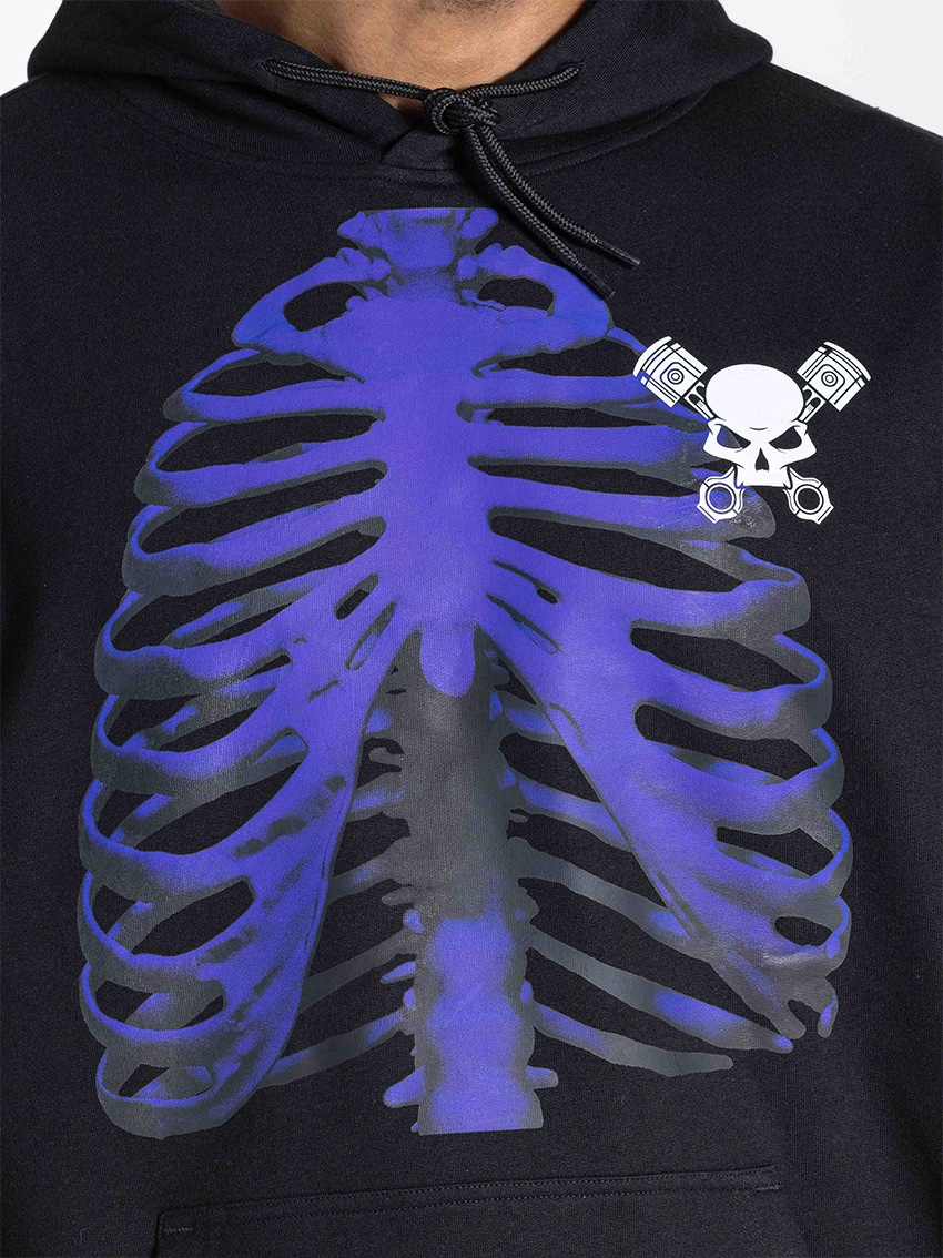 [GRENZGAENGER] Skull & Bones Hoodie - Purple