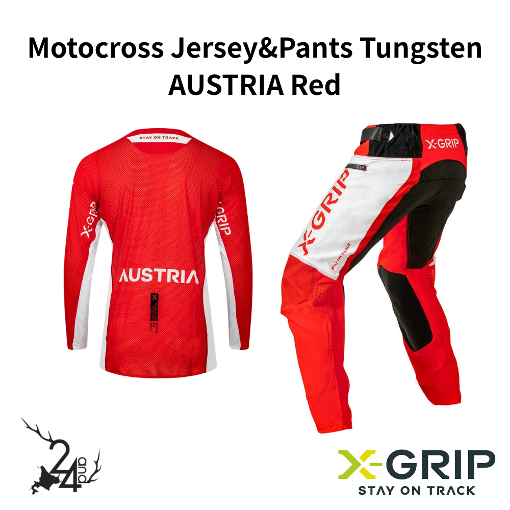 [X-GRIP] オフロードジャージ&パンツ Tungsten - SIXDAYS 2025 TEAM AUSTRIA  red