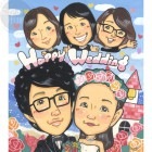 結婚する友達へのプレゼント似顔絵　by mariko【手描き似顔絵】|手描きの似顔絵を作成する