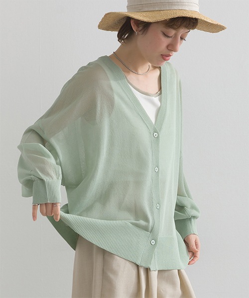 le colis】シアーニットゆるワイド長袖カーディガン | le colis | in
