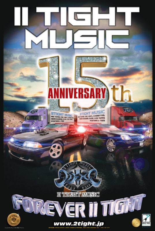 IITIGHTMUSIC 15TH ANNIVERSARY  PEN X PIXEL DESIGNED A2 POSTER