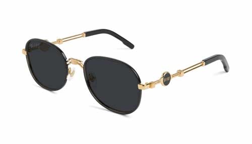 9five ST.MICHAEL Black & 24K Gold Shades | 9FIVE EYE WEAR