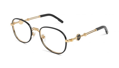 9five ST.MICHAEL Black & 24K Gold Readers