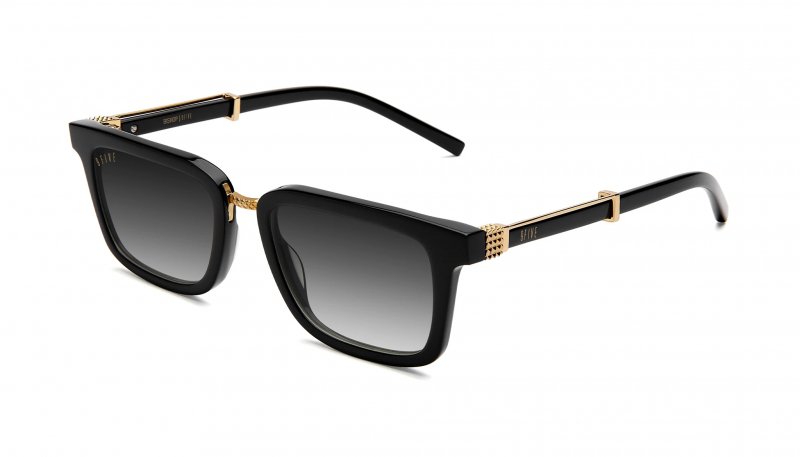 9five BISHOP Black & 24k Gold Gradient Sunglasses ビショップ