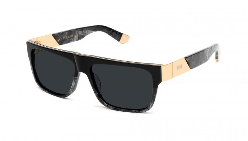 9five 22 Black Marble & 24K Gold Sunglasses