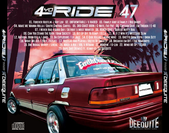 4YO RIDE Vol.47 / DJ DEEQUITE | MIXCD | IITIGHT MUSIC -SHIBUYA-