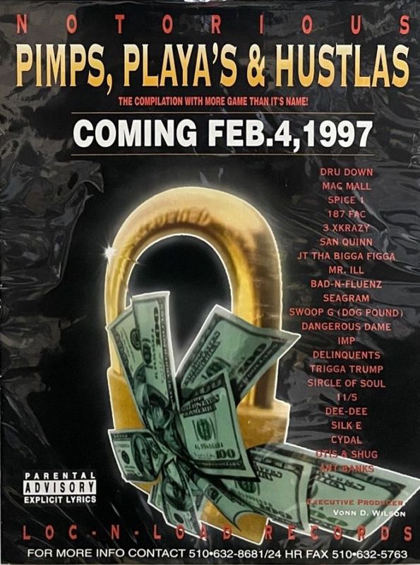 Notorious Pimps, Playa's & Hustlas Poster