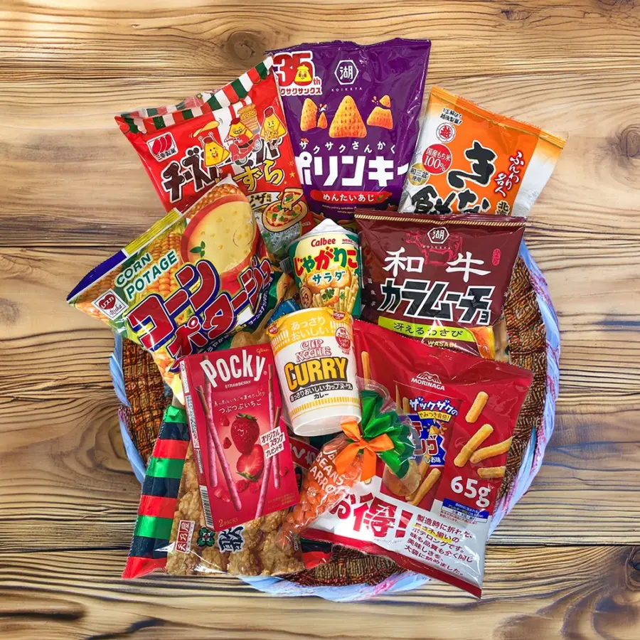 Japanese Snack & Noodle Variety Pack Cup Noodles, Jagariko, Pocky