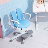 【日本独占販売】デュオバック ミルキー MI-218SF キッズチェア 学習椅子 背もたれ伸縮 脱着式足置き 回転椅子 ストップキャスター DUOBACK milky 正規品 韓国