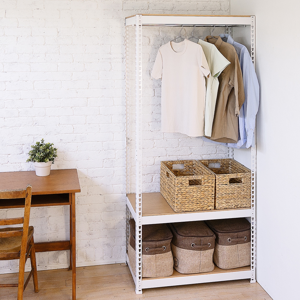 メタル＆ウッドラック 3段 幅81cm 奥行41cm 高さ180cm 総耐荷重