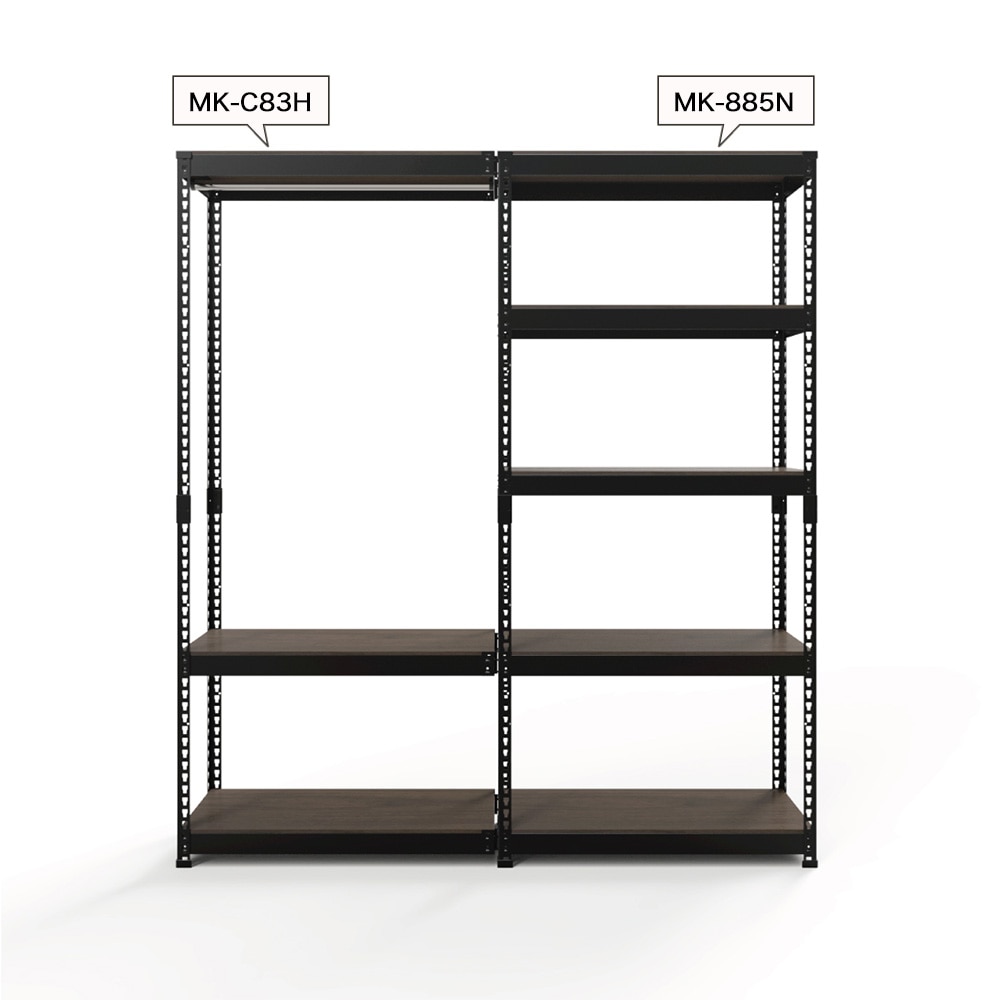 新発売】メタル＆ウッドラック 専用 コーナー連結3段 幅81cm 高
