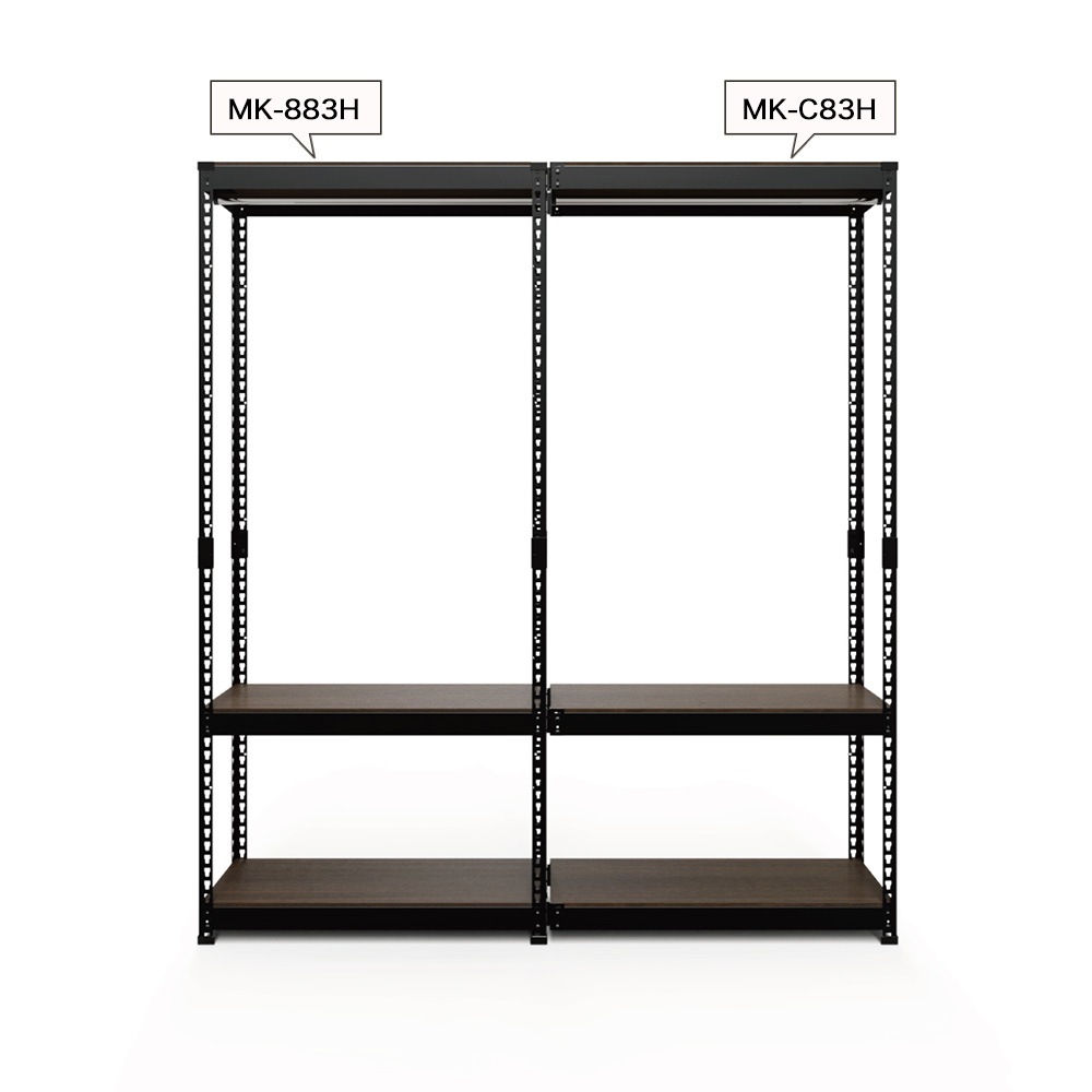 新発売】メタル＆ウッドラック 専用 コーナー連結3段 幅81cm 高