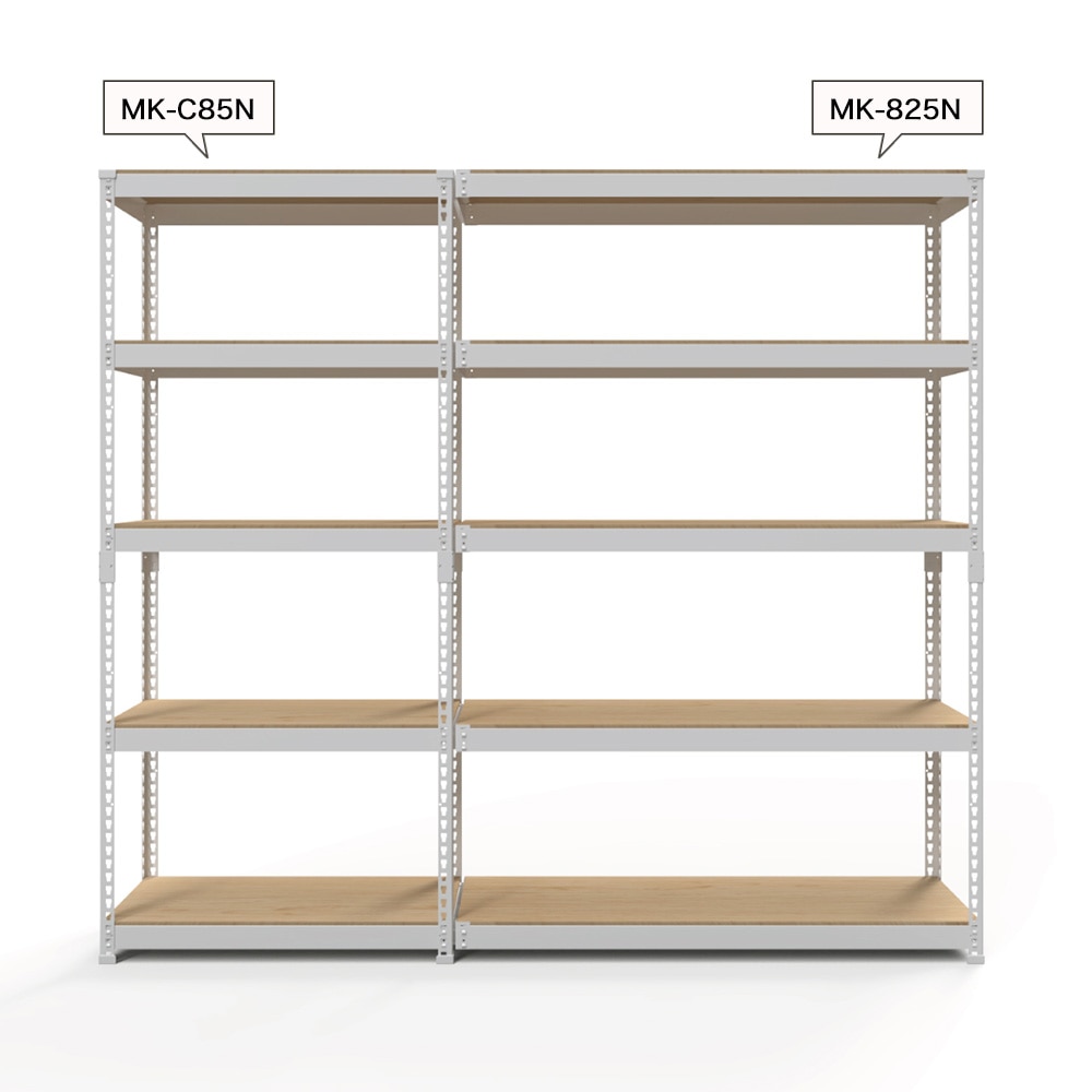 追加パーツ】メタル＆ウッドラック 専用 コーナー連結 5段 幅81cm 高