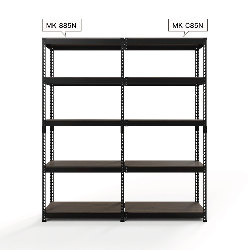 追加パーツ】メタル＆ウッドラック 専用 コーナー連結 5段 幅81cm 高