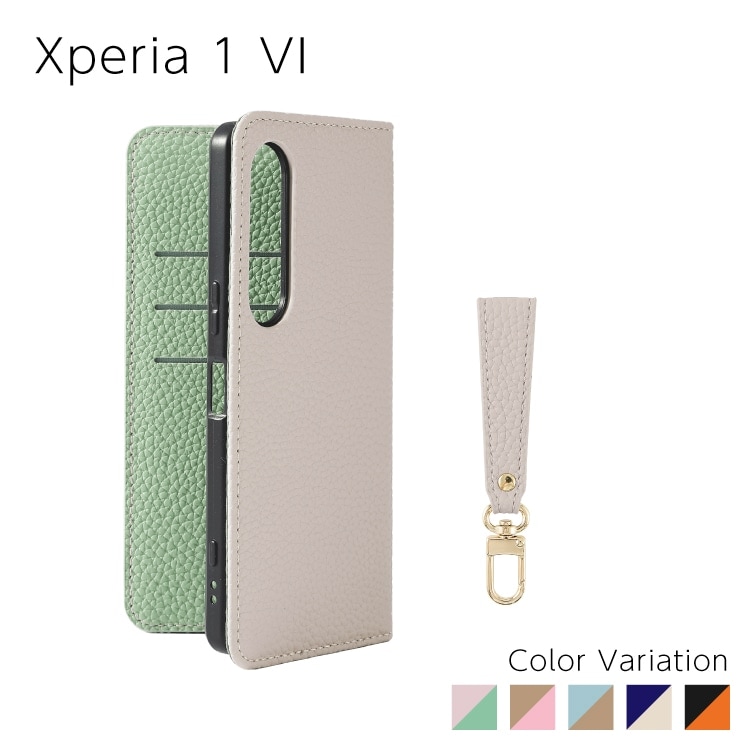 Xperia 1 VI Sophia ���硼�ȥ��ȥ�å��դ� PU������ �Х����顼