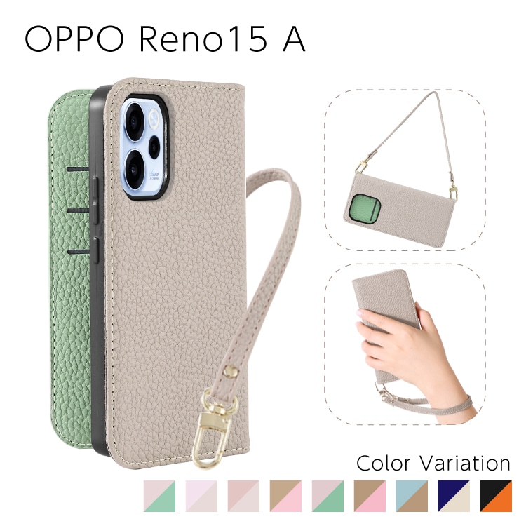 OPPO Reno15 A Sophia �ϥ�ɥ��ȥ�åץ��å� PU������ �Х����顼
