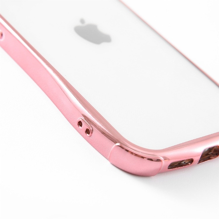 iPhone 15 / 14 / 13 バンパーメタリック クリアケース