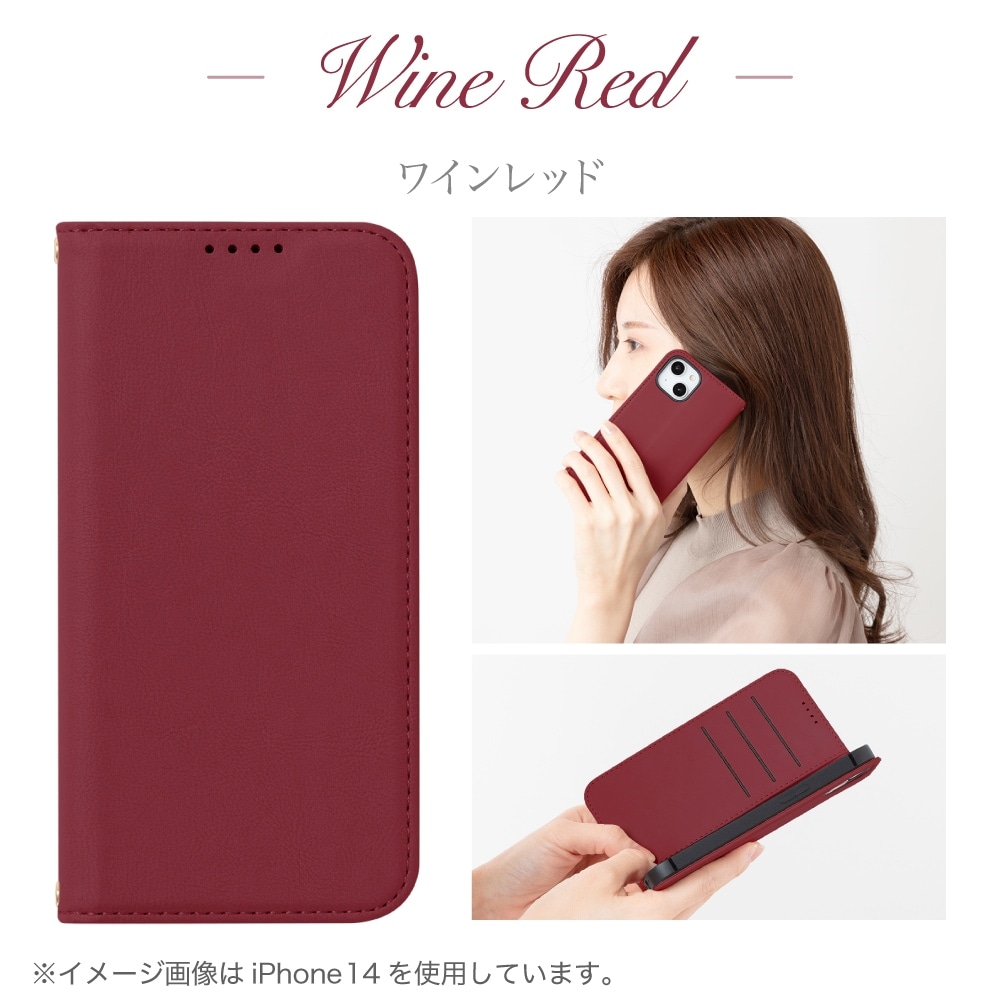 バンゴーリエ スタッズ付き iPhoneケース レッド iPhone15Proケース D