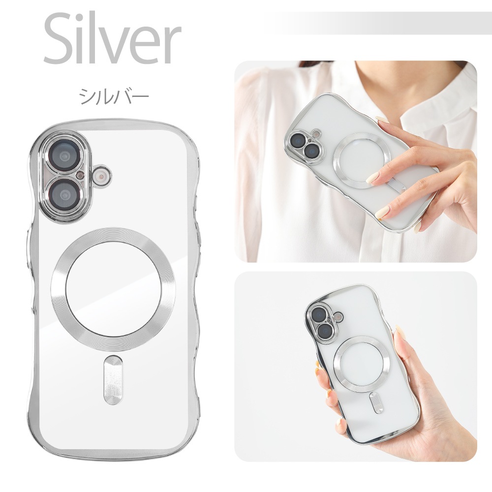 iPhone 15 �������֥ե���� ���ꥢ������ MagSafe�б� ��󥺰��η�