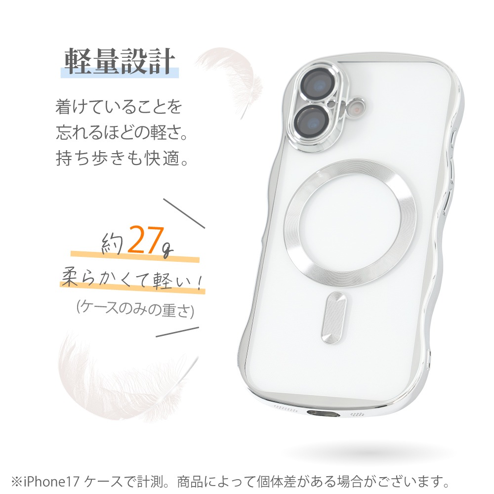 iPhone 15 �������֥ե���� ���ꥢ������ MagSafe�б� ��󥺰��η�