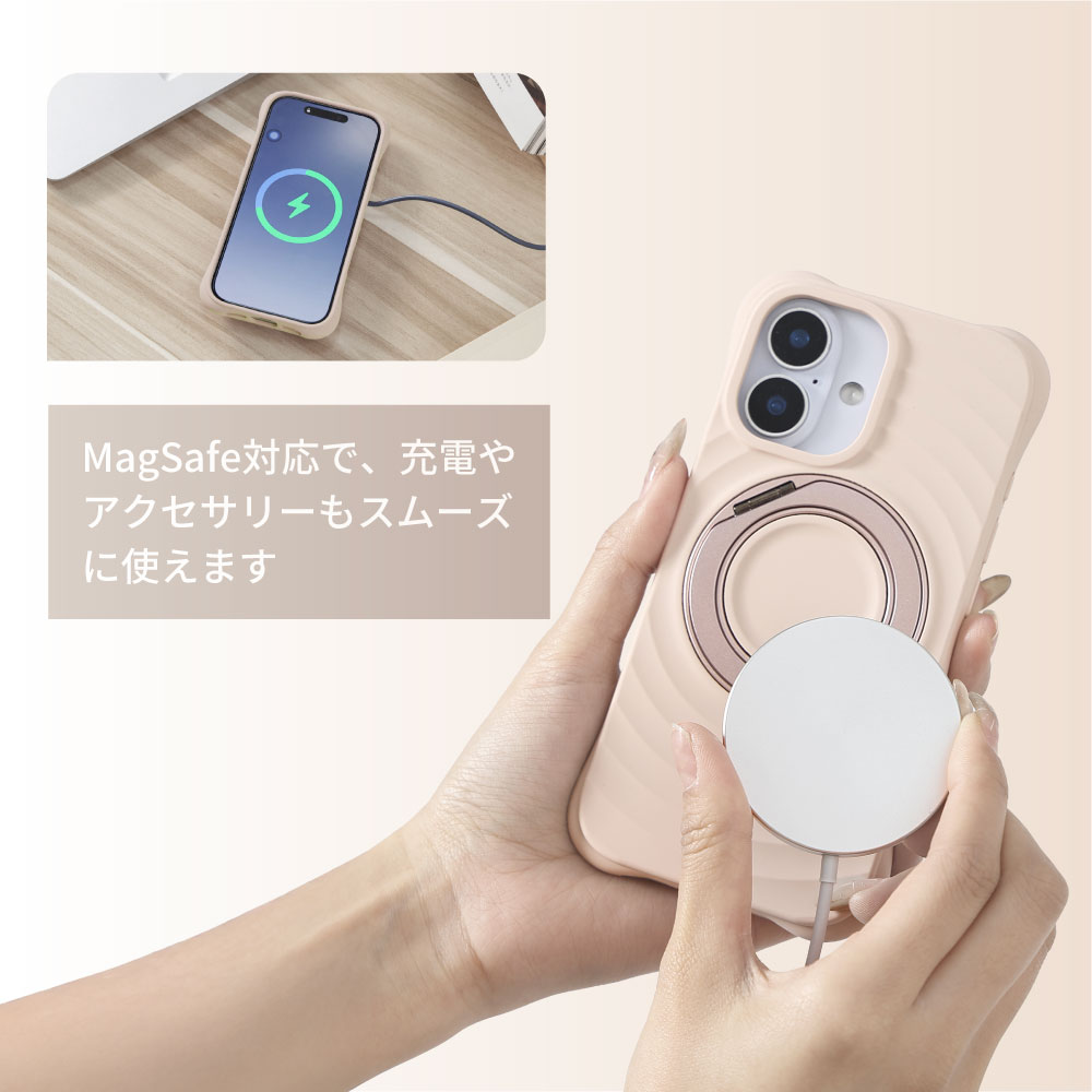 iPhone 16 MagSafe�б� ����դ�����ǥ����󥷥ꥳ�󥱡��� 