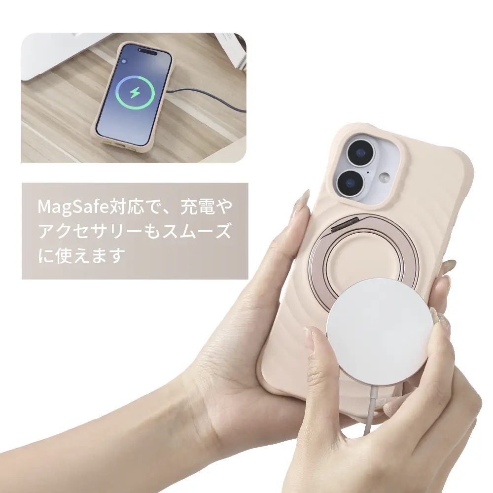 iPhone 16 MagSafe�б� ����դ�����ǥ����󥷥ꥳ�󥱡��� 