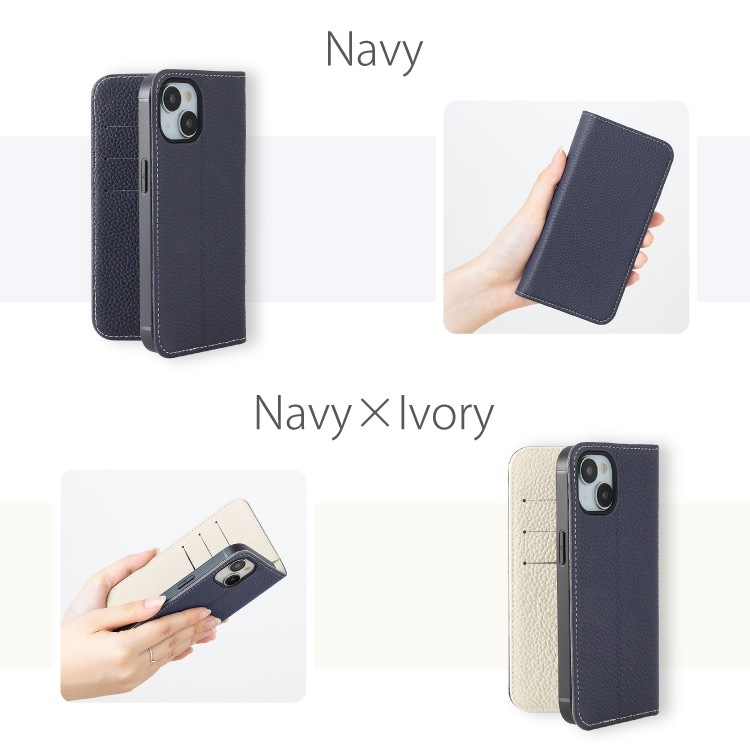 BONAVENTURA iPhone16promax ネイビー x オレンジ BONAVENTURA iPhone16promax ネイビー x オレンジ