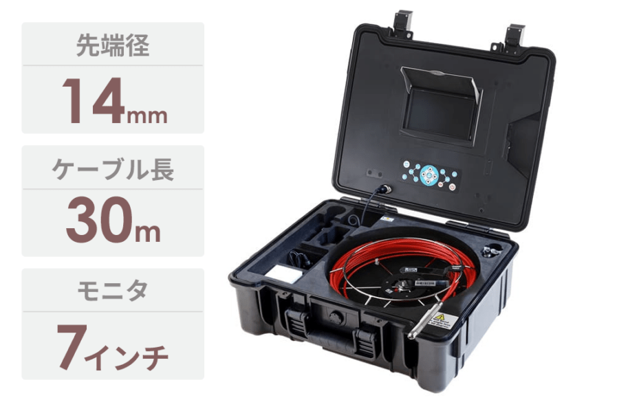 Φ14mm 管内カメラ 3R-FXS07-30M14（先端径14mm/30m）