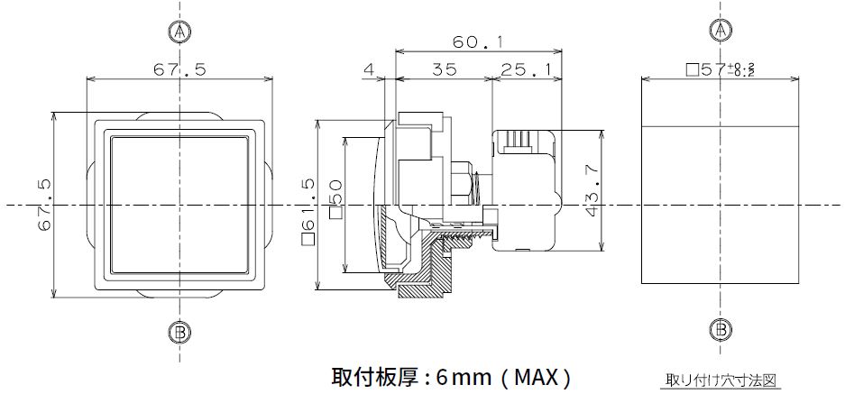 �ȸ��������ܥ���60�������������ʥ꡼�ɥ����å����η��ˡ�OBSA-60UK-��-DF��