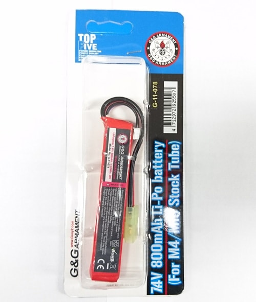 G&G��G-11-078��7.4v 800mAh��Li-Po battery �ʥ�� �Хåƥ꡼�ˡ����ƥ��å� G&G ARMAMENT