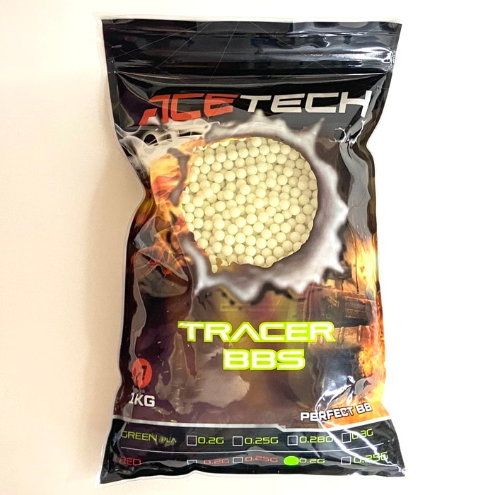 ACETECH PBB5000-G-201 ACETECH Tracer BBs (Green)  0.2g/6mm 1kg (package)