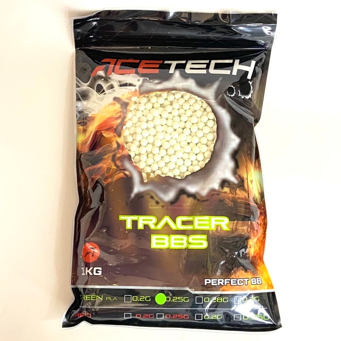 ACETECH PBB4000-PG-251 ACETECH Tracer BBs (Green) PLA 0.25g/6mm 1kg (package)