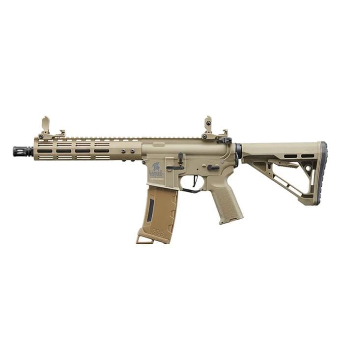 LAۡLANCER TACTICAL Gen 3 Archon 9" M-LOK M4 Airsoft Rifle w/ Delta Stock TAN